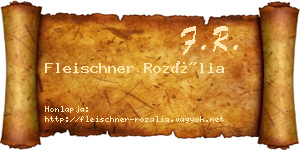 Fleischner Rozália névjegykártya