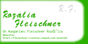 rozalia fleischner business card